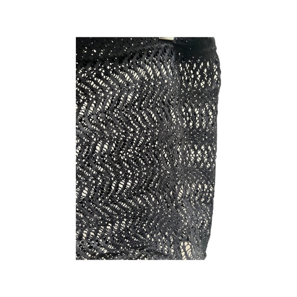 Black Mesh Cover Up Shorts - Picture 3 of 6